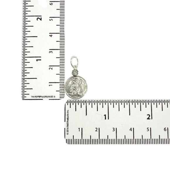 VIRGINS SAINTS & ANGELS VSA Saint Christopher Charm Necklace in Silver - Picture 8 of 8